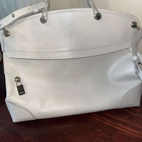 Furla Piper Top Handle Satchel Bag Purse - Picture 8 of 8